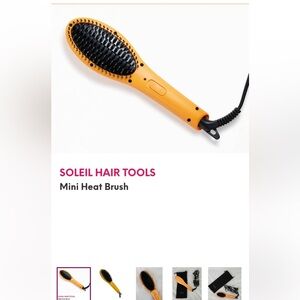 Soleil Hair Tools Orange Mini Heat Brush